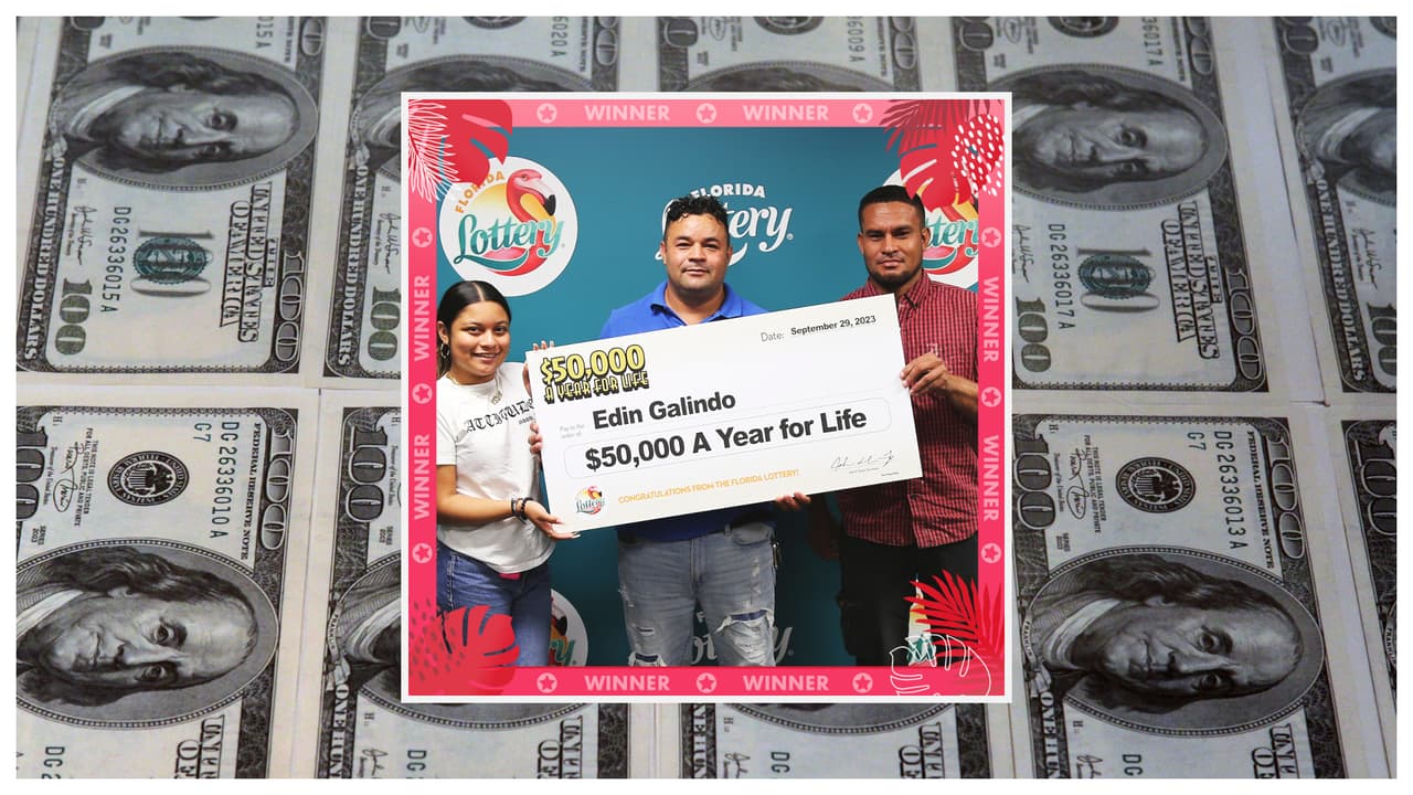 En Florida, un hombre de 41 años gana $50,000 al año de por vida con el raspadito de la Lotería