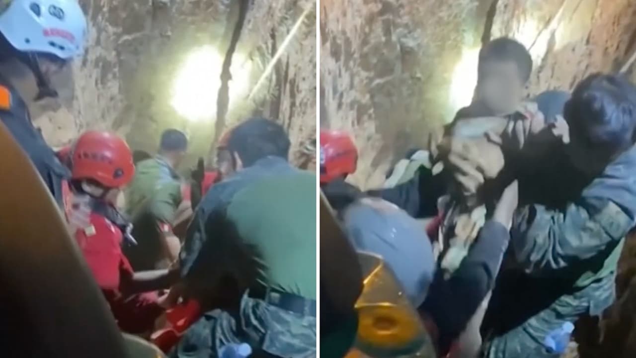 Bebé cae a un pozo de 30 pies de profundidad: su dramático rescate quedó captado en video