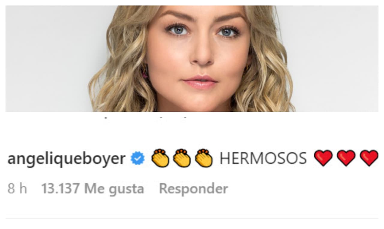 Angelique Boyer, otra de las estrellas de la exitosa telenovela juvenil, también los saludó a la distancia.