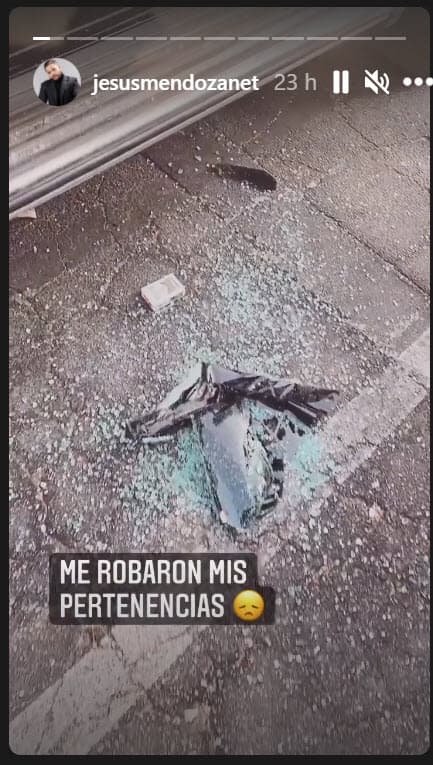 Mendoza no aclaró el monto de lo robado ni detalló cuáles "pertenencias" le fueron hurtadas.