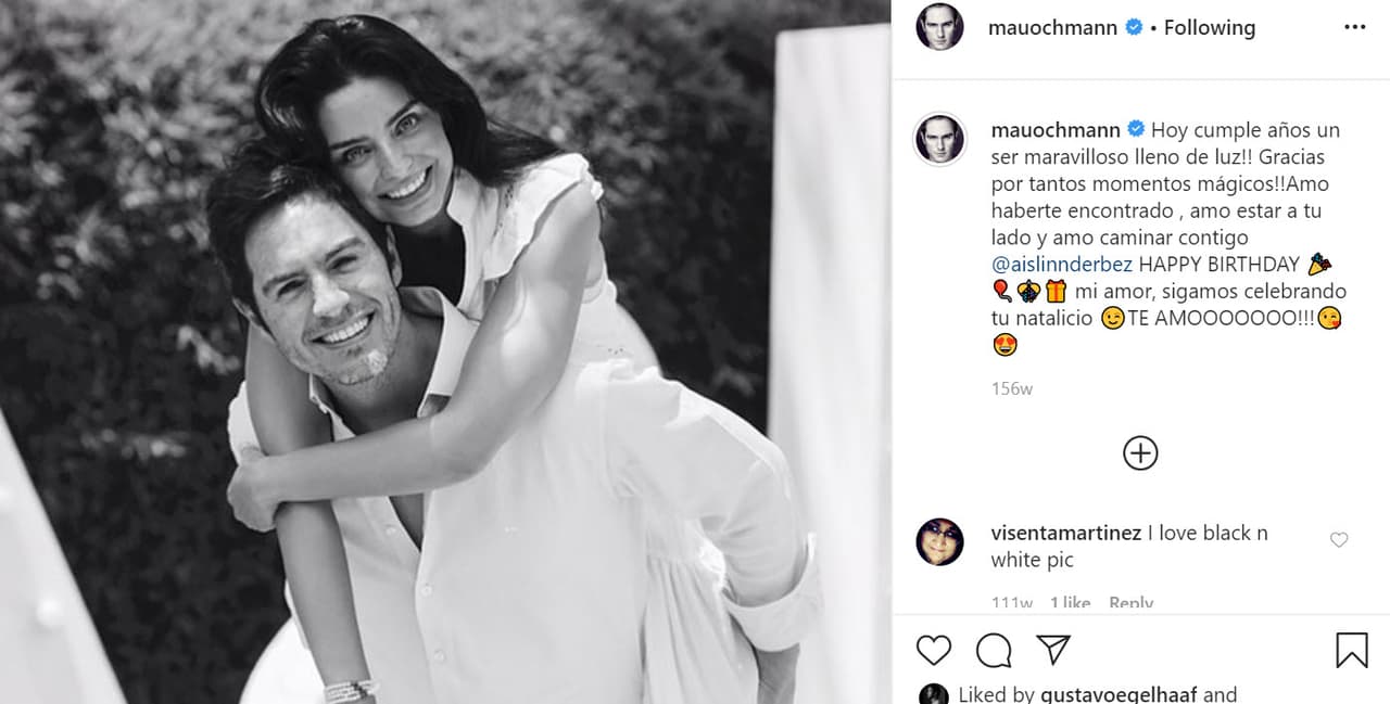 La ausencia de esa frase no fue gratuita para sus fans. En el pasado, Ochmann se lo ha expresado en repetidas ocasiones a través de Instagram. Por ejemplo, en su 
<b><a href="https://www.instagram.com/p/BRyNIhjAYtS/" target="_blank">felicitación de cumpleaños del año 2017</a></b> utilizó esa expresión para felicitarla: "Hoy cumple años un ser maravilloso lleno de luz ¡Gracias por tantos momentos mágicos! Amo haberte encontrado, amo estar a tu lado y amo caminar contigo Aislinn Derbez. Feliz cumpleaños mi amor, sigamos celebrando tu natalicio. 
<b>¡Te amo!</b>".