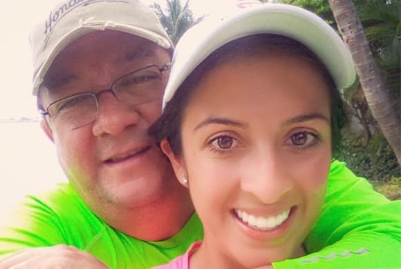 Maity y su papá son grandes amigos.