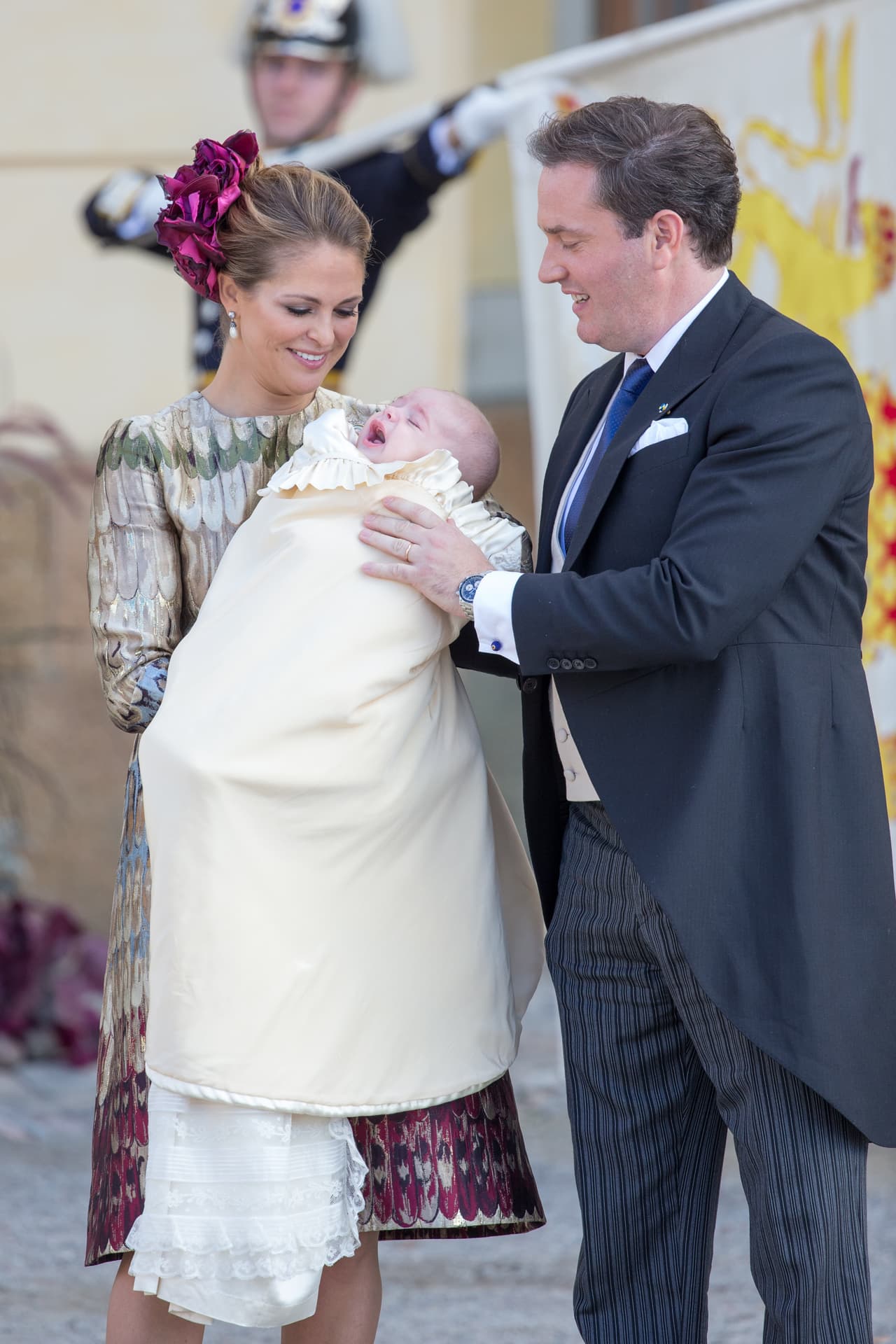 El bautizo tuvo lugar en la capilla del Palacio de Drottningholm.