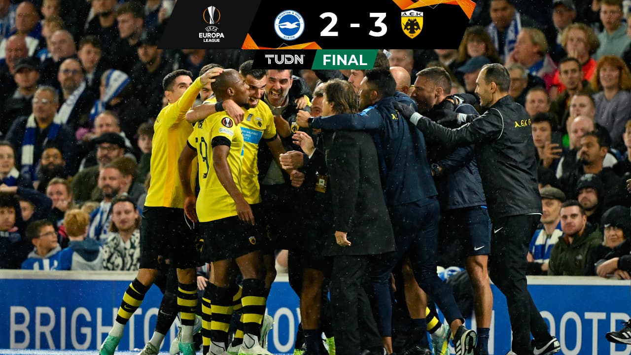Resumen | AEK de Almeyda sorprende y vence de visita al Brighton