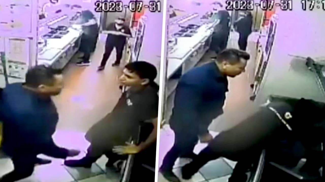 Imágenes indignantes: buscan al hombre que golpeó brutalmente a empleado de 15 años en restaurante