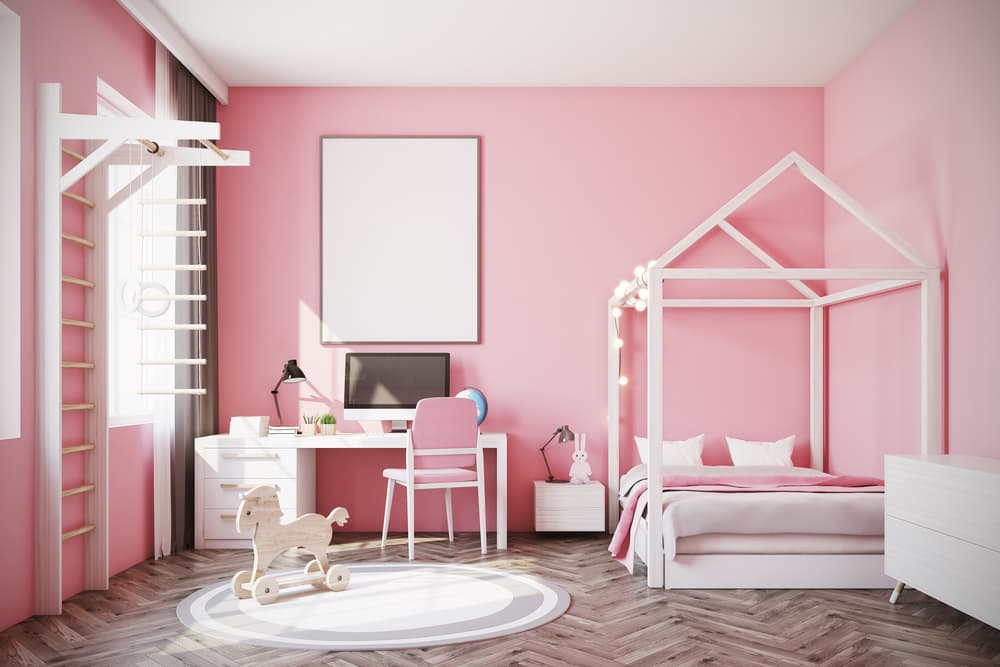 El color rosa tiene un poderoso efecto relajante. Representa inocencia, ternura, romanticismo y algo de ingenuidad. Perfecta para lugares donde buscas estar tranquilo, como una sala, el baño o la habitación de un bebé.