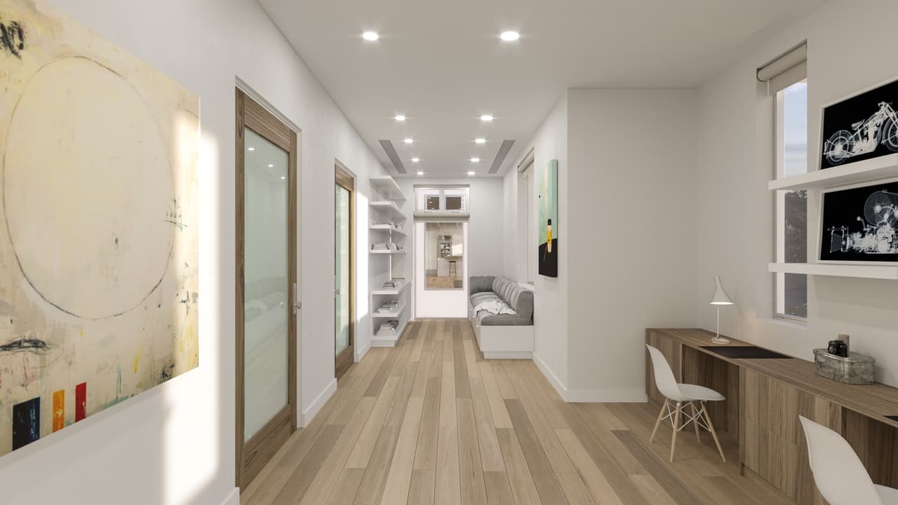 Pisos de madera tallada.