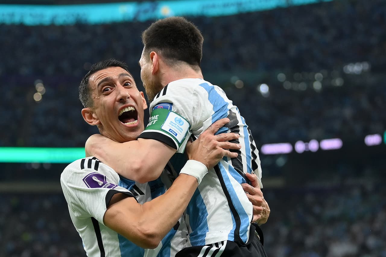 Argentina, con Di María, y Francia, con Rabiot, en su onces para la Final de Qatar 2022