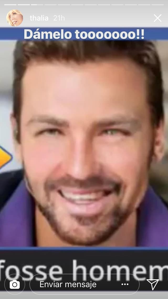 Y utilizó una de las frases de su canción 'Arrasando': "Dámelo todo". ¿Qué tal se ve?