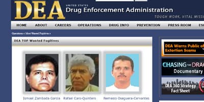 La DEA incluye a Nemesio Oseguera “El Mencho” en su lista de los fugitivos más buscados