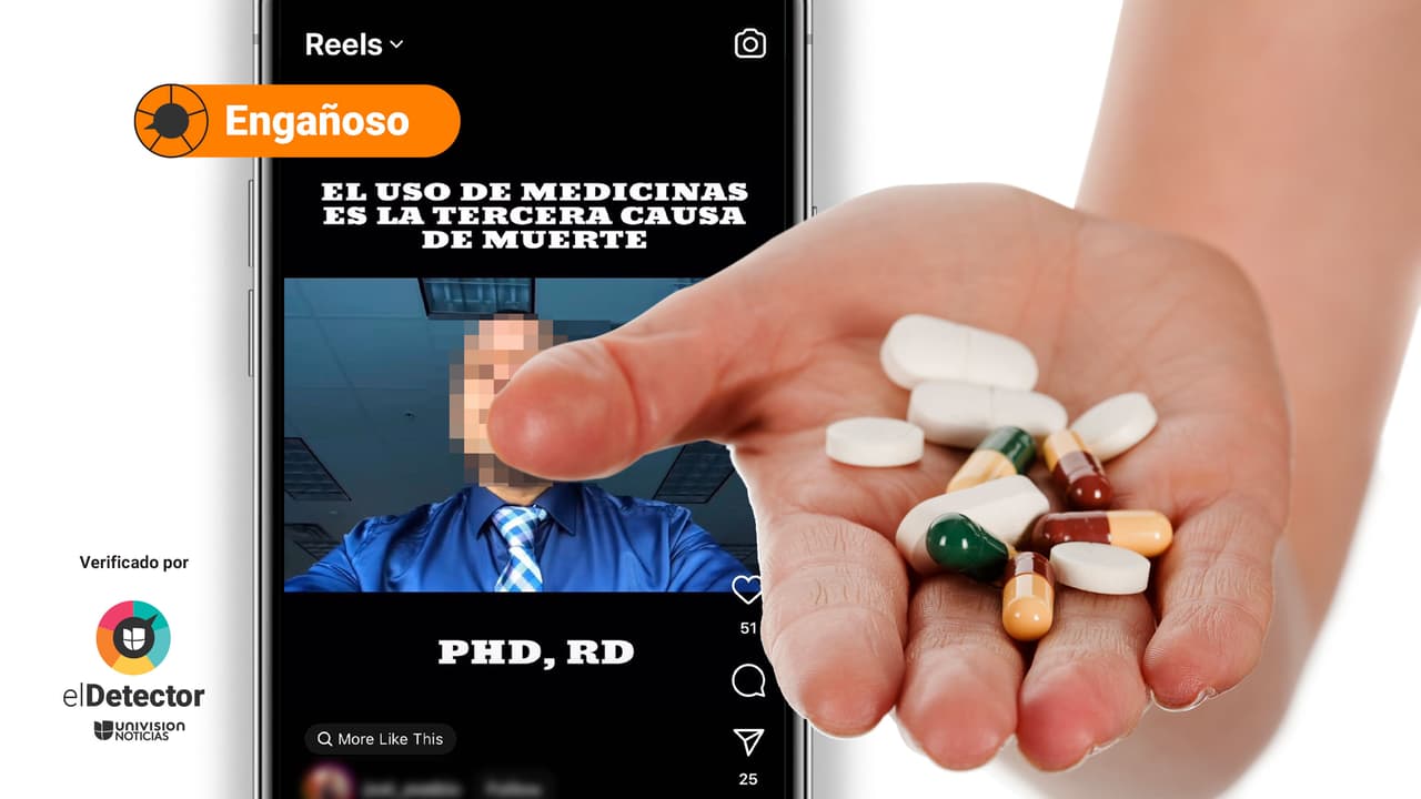 No se puede afirmar que el “uso de medicinas” es la tercera causa de muerte en EEUU, como dice ese video