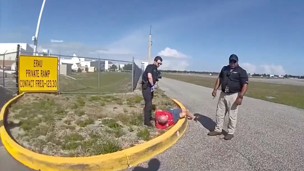 "¿Qué hace mi carro allá?": Irrumpe en aeropuerto drogado, rompe reja y trata de subir a aviones en Florida