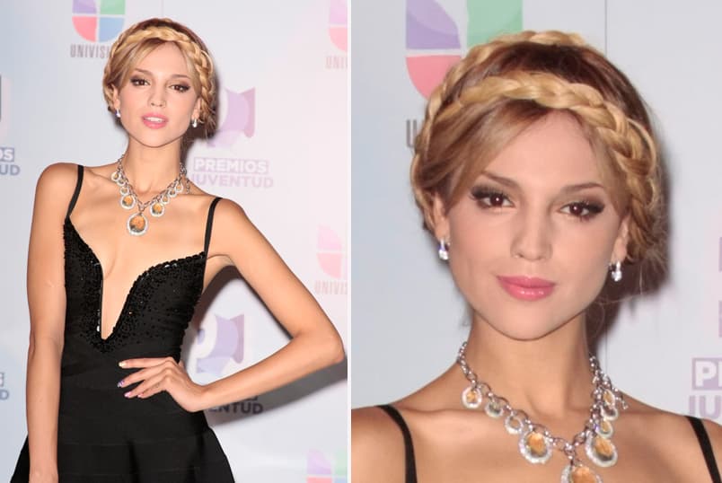 Si de trenzas se trata, hay muchas variantes que las famosas han mostrado en Premios Juventud, como esta que llevó Eiza González en el año 2012.