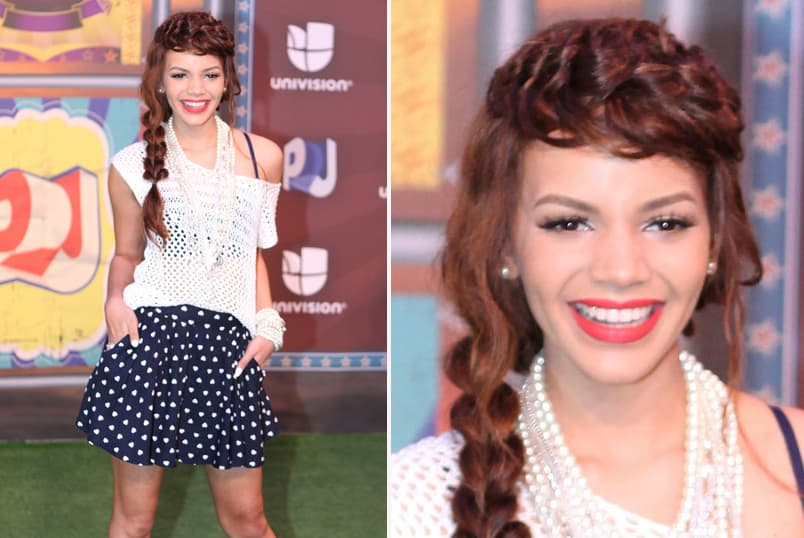 En 2014 Leslie Grace también jugó con la parte alta de su cabeza con este peinado que remató con una coqueta trenza de lado. A muchos les gustó, a otros no.