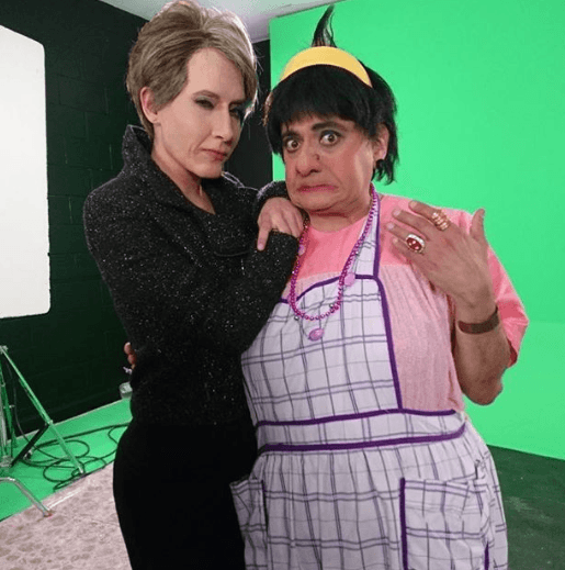 También ha interpretado a uno de sus personajes más representativos, 'Doña Margara Francisca' en compañia de la periodista Denise Maerker.