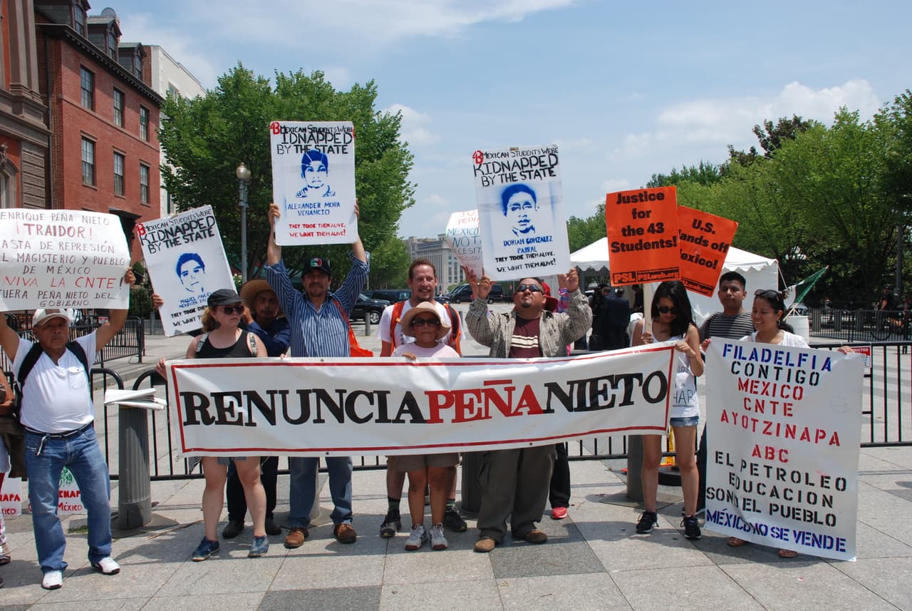 Los manifestantes habían llegado desde diferentes estados.
