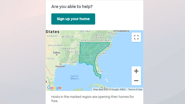 Propietarios de casas ayudarán a evacuados del huracán Dorian a través de Airbnb