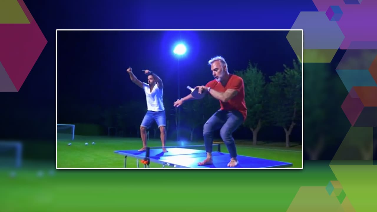 También tuvieron la oportunidad de jugar fútbol y ping pong. "Encontrar amigos con el mismo nivel de locura", escribió el cantante puertorriqueño.