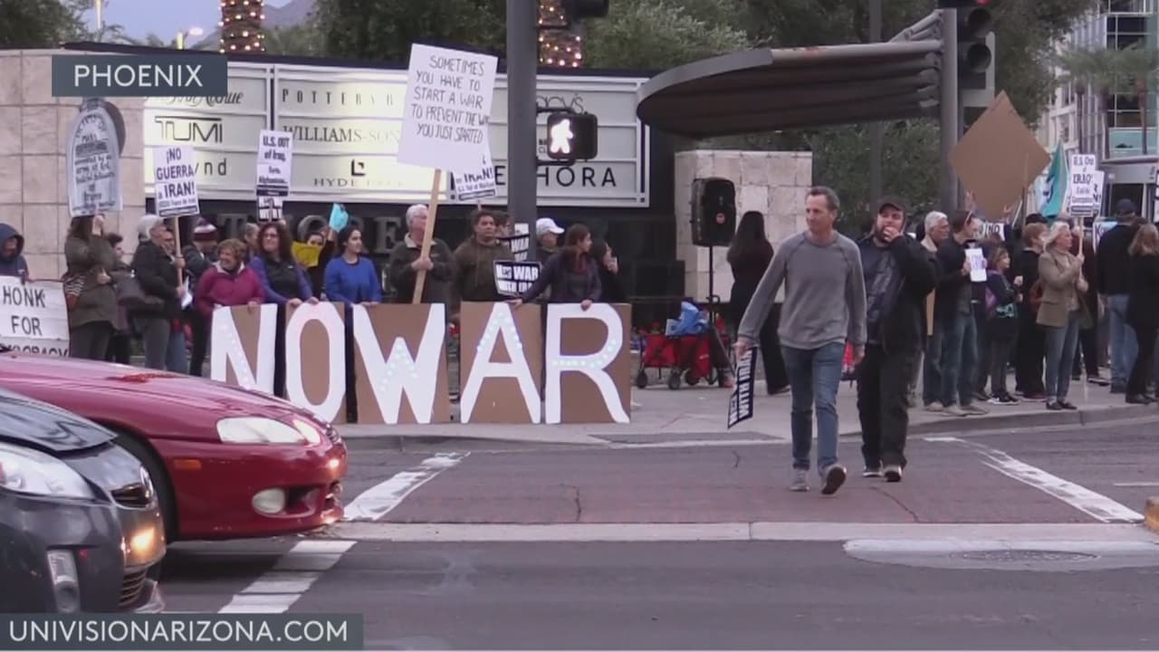 Residentes y activistas de Phoenix levantaron la voz contra el conflicto entre EEUU e Irán