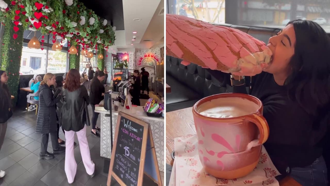 Uno de los de atractivos de Con Azúcar Café es que tienen la concha más grande de la Bahía.
<br>