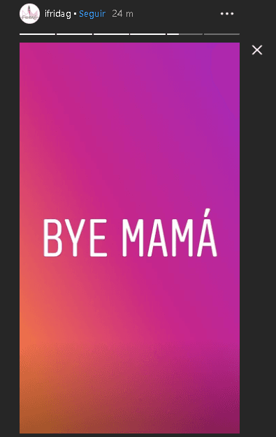 Frida Sofía cerró su crudo mensaje con un rotundo"Bye, mamá", frase que también hace referencia a uno de los primeros éxitos de Alejandra Guzmán.