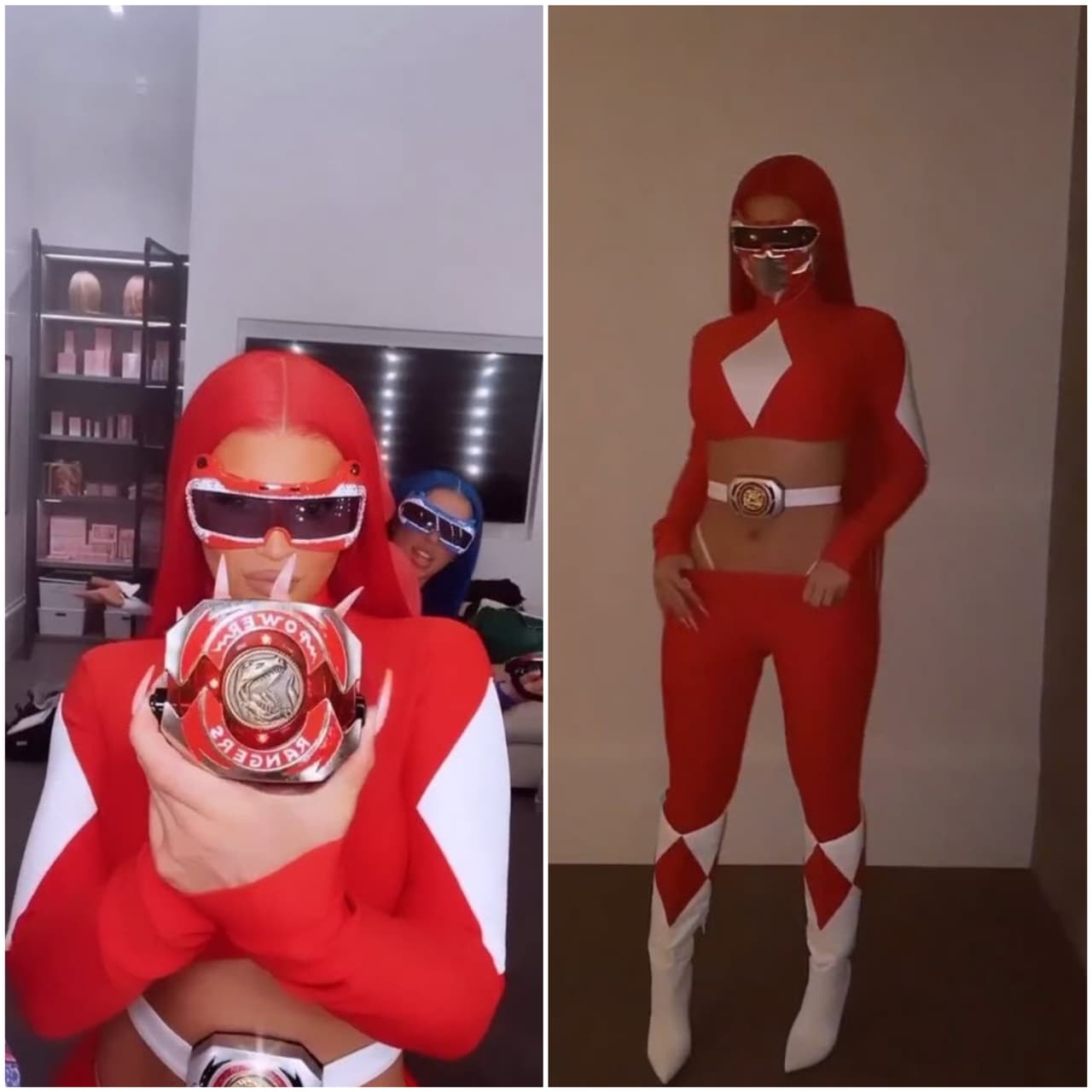 Este 29 de octubre Kylie compartió videos y fotografías de la fiesta a la que fue con sus amigas, en donde eligieron la temática de la famosa serie de los 90 
<b>'Power Rangers'</b>.
<br>