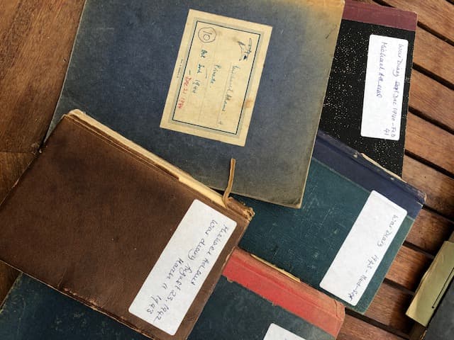 Some of the wartime diaries of my father, 1939-1945.