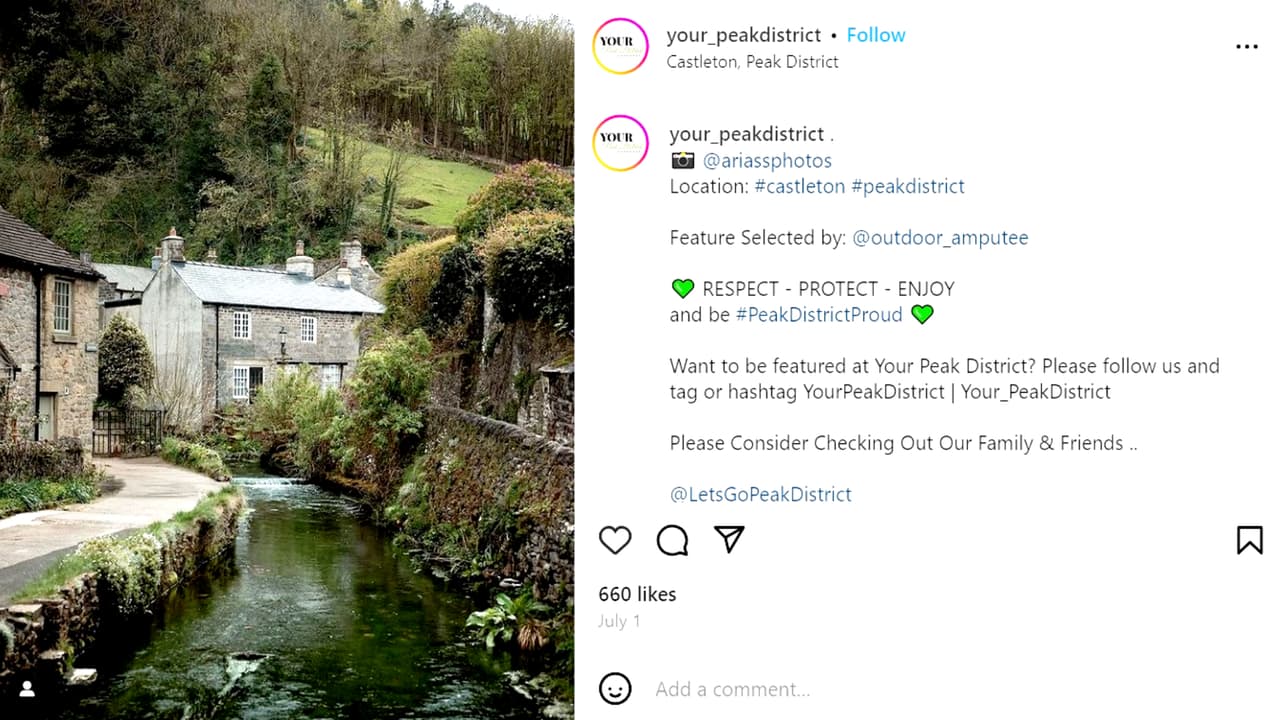 Castleton en Derbyshire.