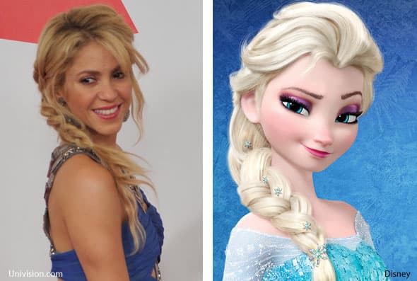 Con este look Shakira se podría parecer a la princesa Elsa de 'Frozen', además de que las dos transmiten mucho con su voz.