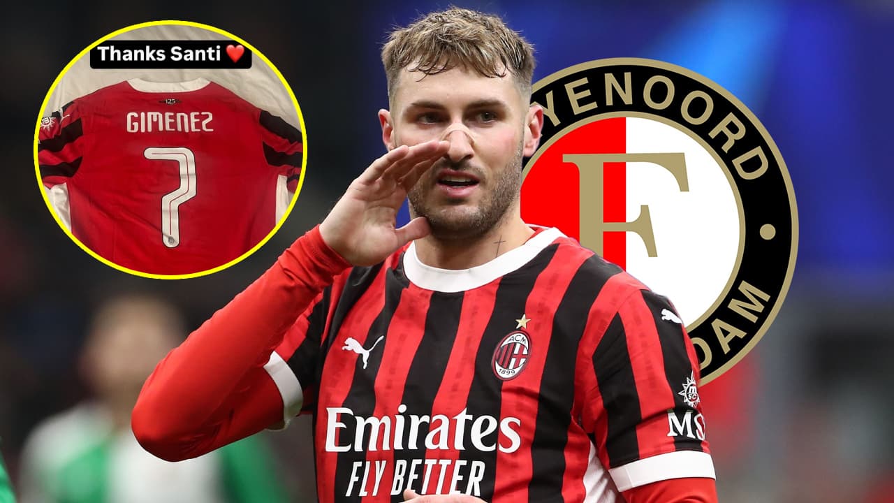El hermoso gesto de Santiago Gimenez con Feyenoord tras ser eliminado de Champions League