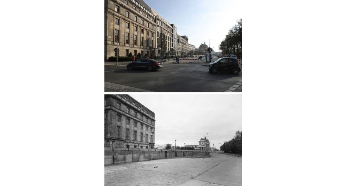 Muro de Berlín en 2019 y 1966