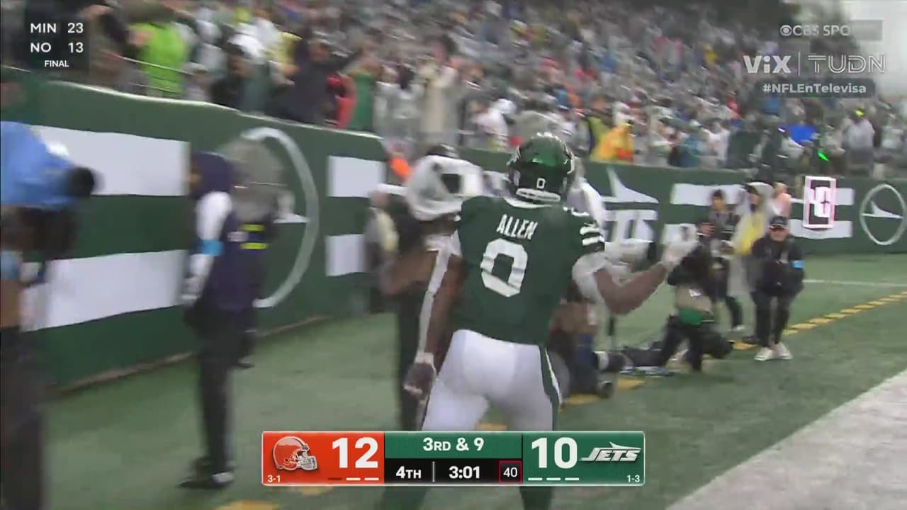 ¡Locura en New York! Touchdown de Braelon Allen para Jets