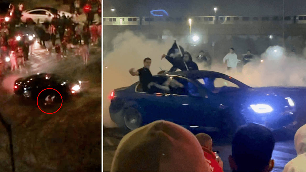 ‘Sideshows’ en San José dejan un hombre atropellado y vehículos atascados en el tráfico