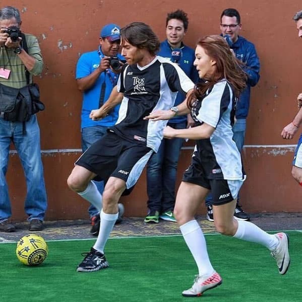 Angelique y Sebastián dieron todo en la cancha para intentar ganar y pasar un buen rato.