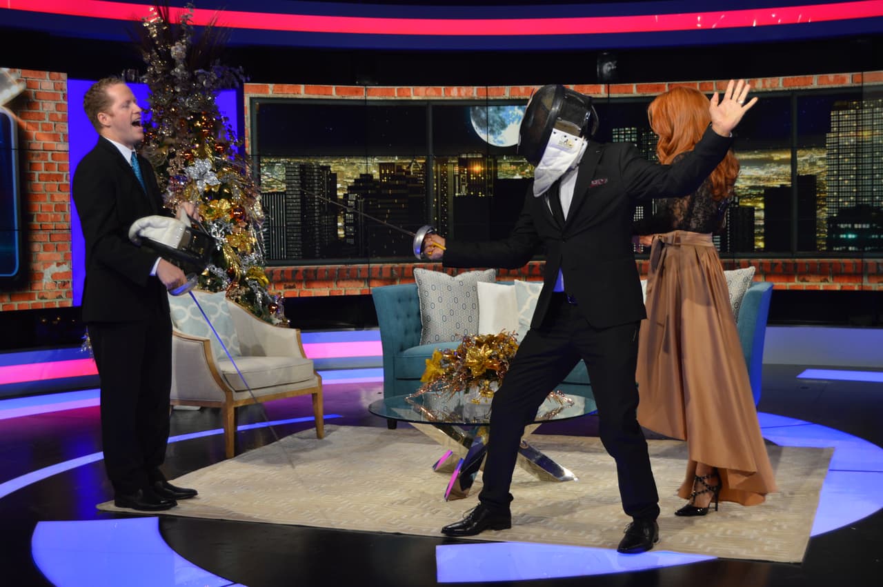 Así transcurrieron parte de las grabaciones del especial con Silverio Pérez y Suzette Bacó.