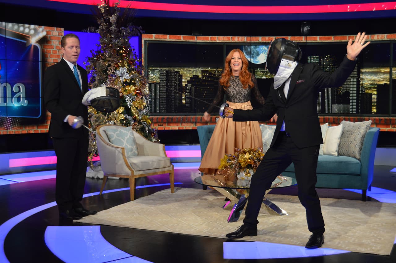 Así transcurrieron parte de las grabaciones del especial con Silverio Pérez y Suzette Bacó.