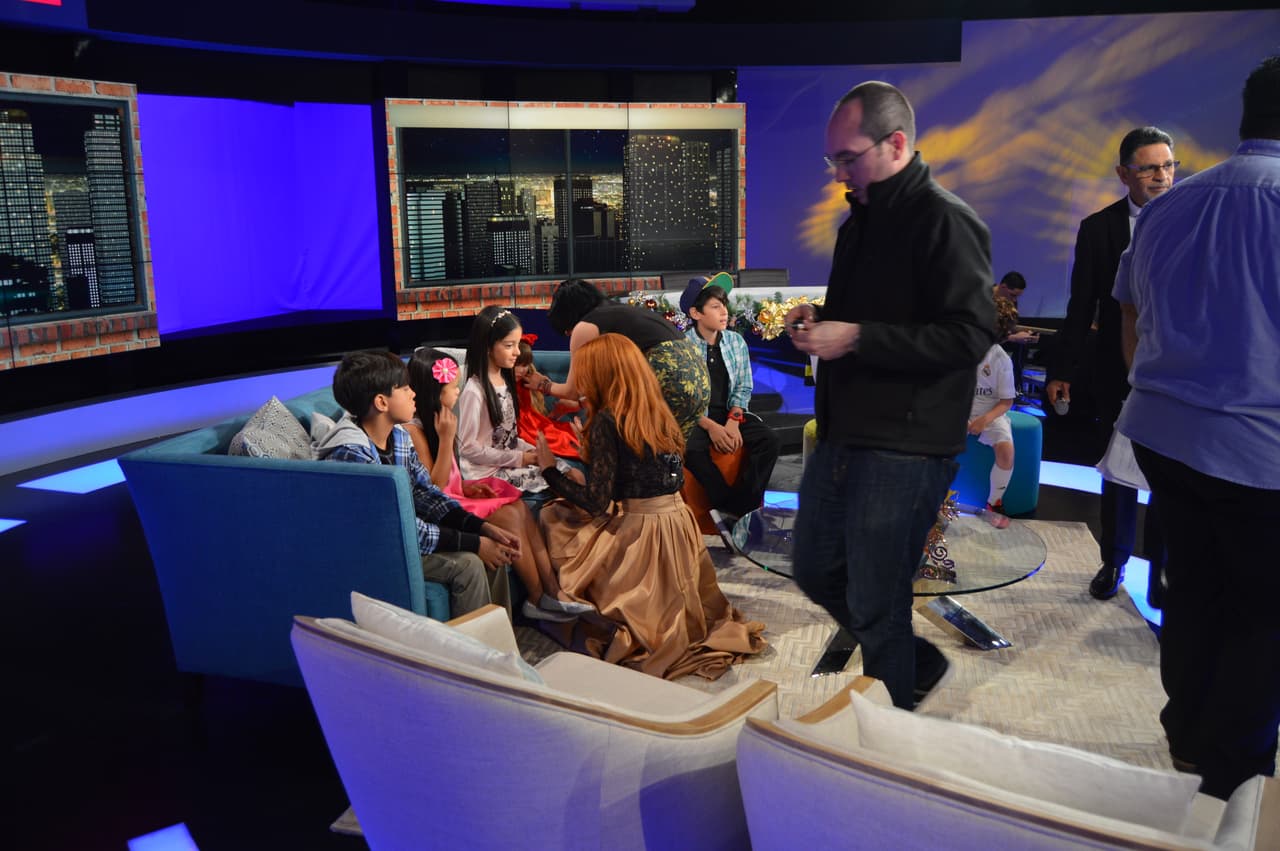 Así transcurrieron parte de las grabaciones del especial con Silverio Pérez y Suzette Bacó.