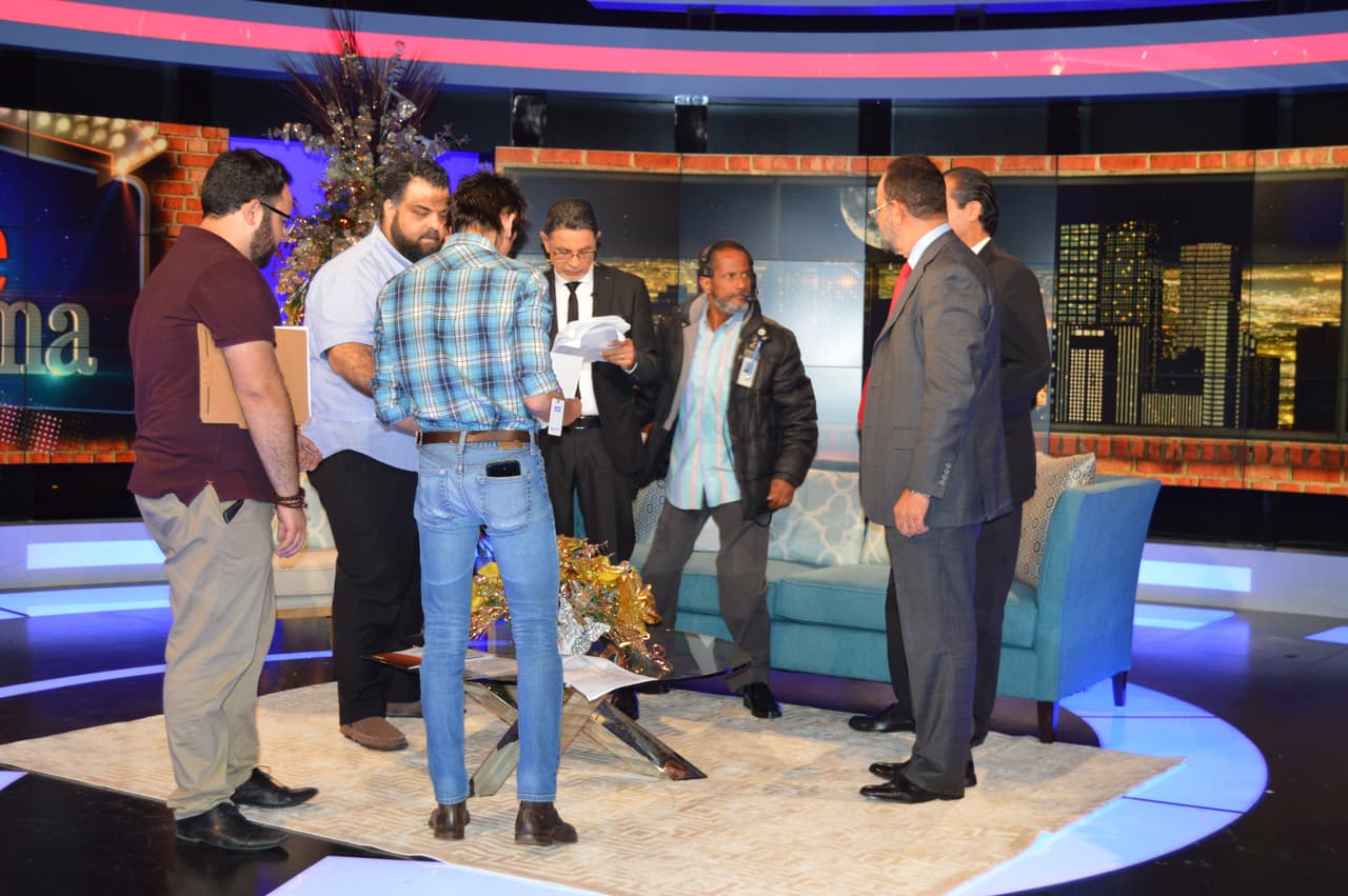 Así transcurrieron parte de las grabaciones del especial con Silverio Pérez y Suzette Bacó.