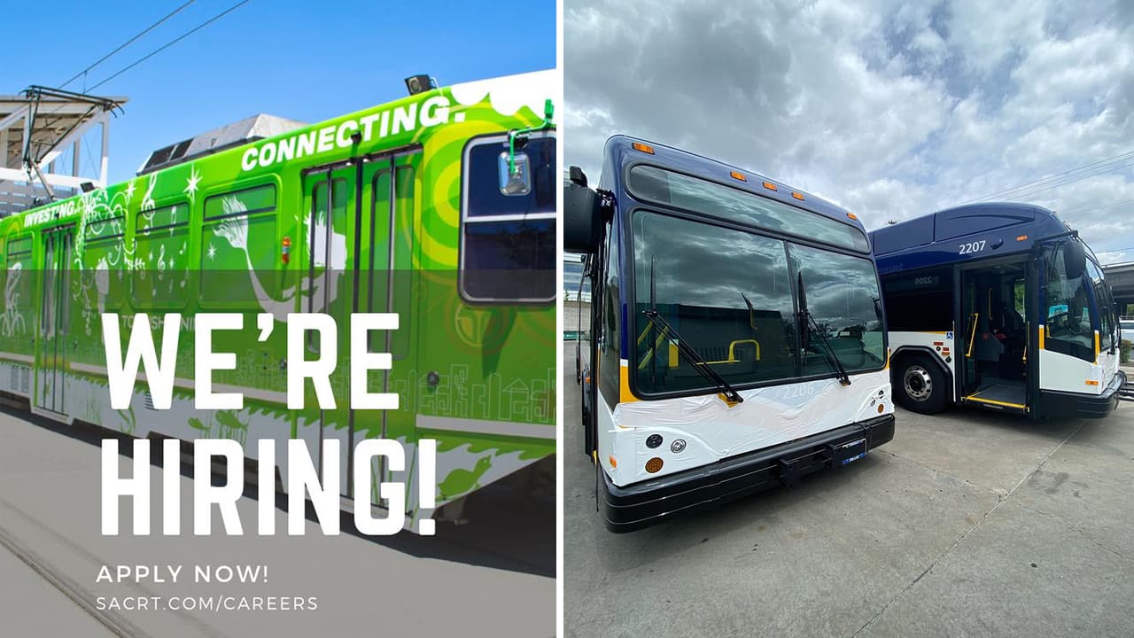 SacRT está contratando conductores de medio tiempo y tiempo completo