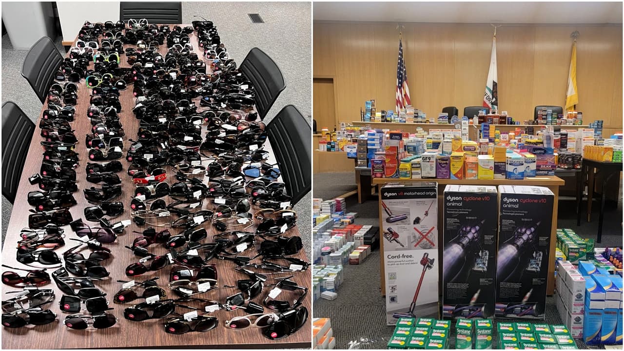 Se llevan $65,000 en lentes robados dentro de bolsas de basura y los detienen tras persecución