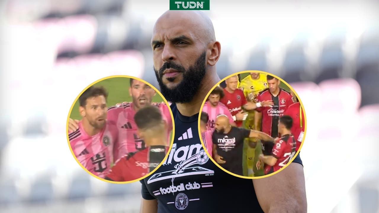 ¡Lamentable! guardaespaldas de Messi empuja a jugadores de Atlas