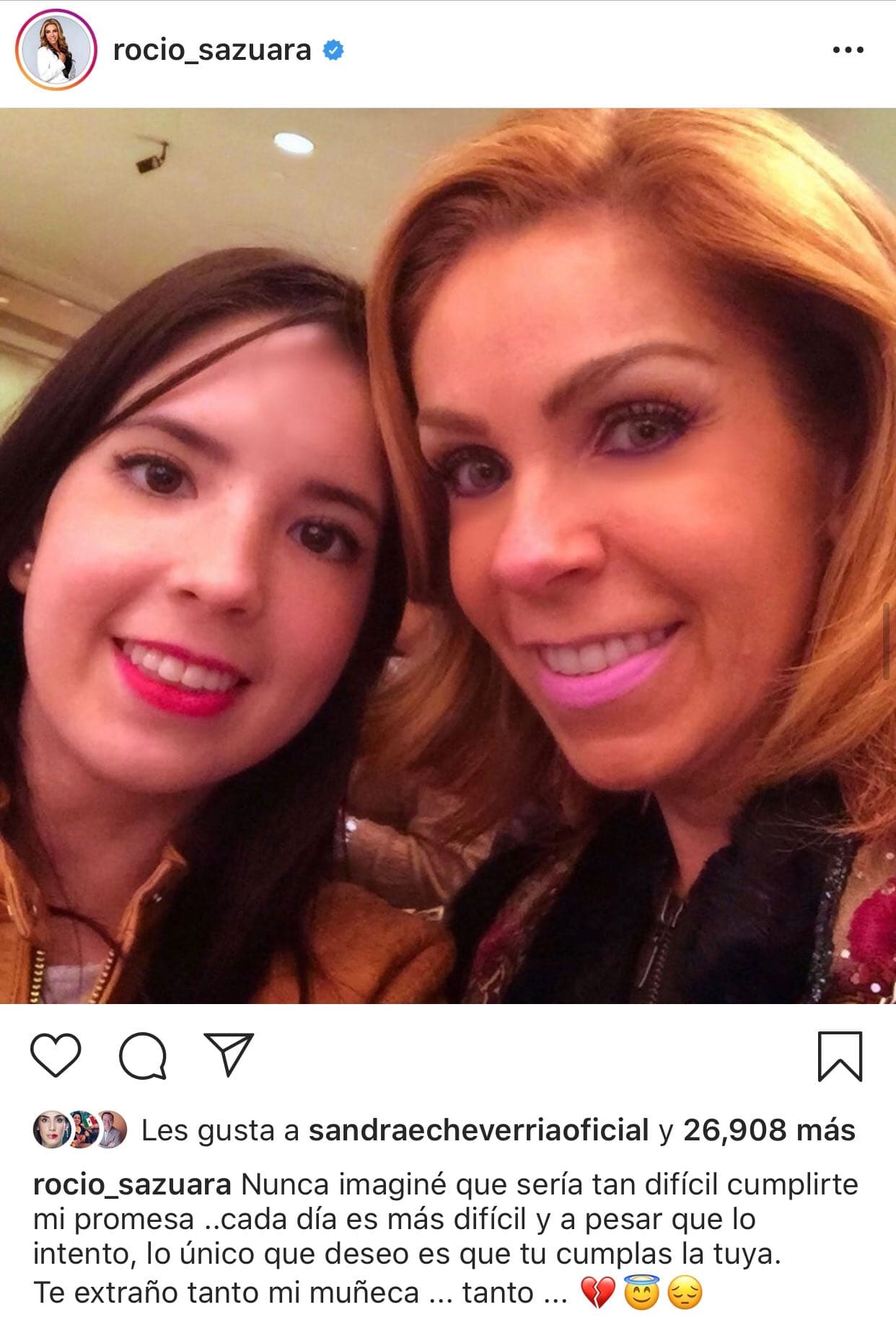 El 14 de octubre publicó 
<b><a href="https://www.instagram.com/p/B3nvLb8g3Cx/" target="_blank">esta imagen</a></b> en la que expresó lo difícil que ha sido cumplirle una promesa a su hija.