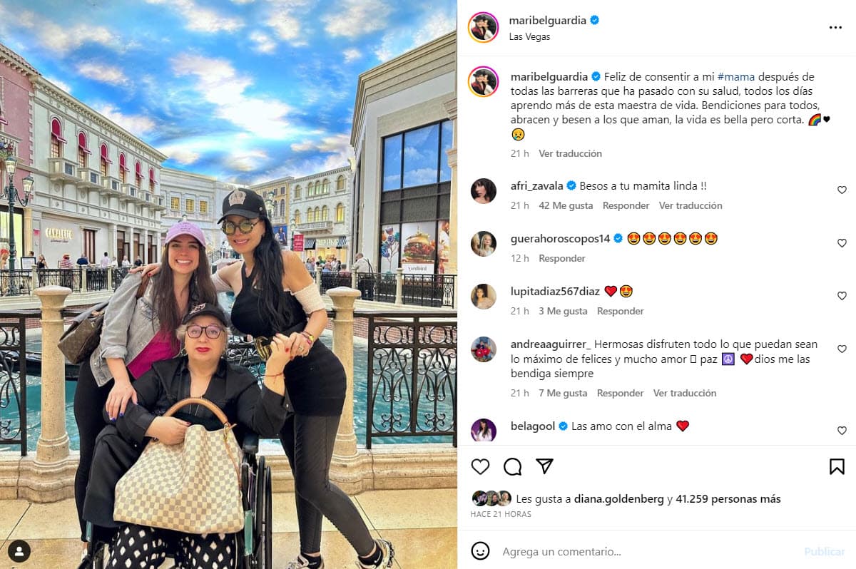 Maribel Guardia y su mamá Vilma Chacón.