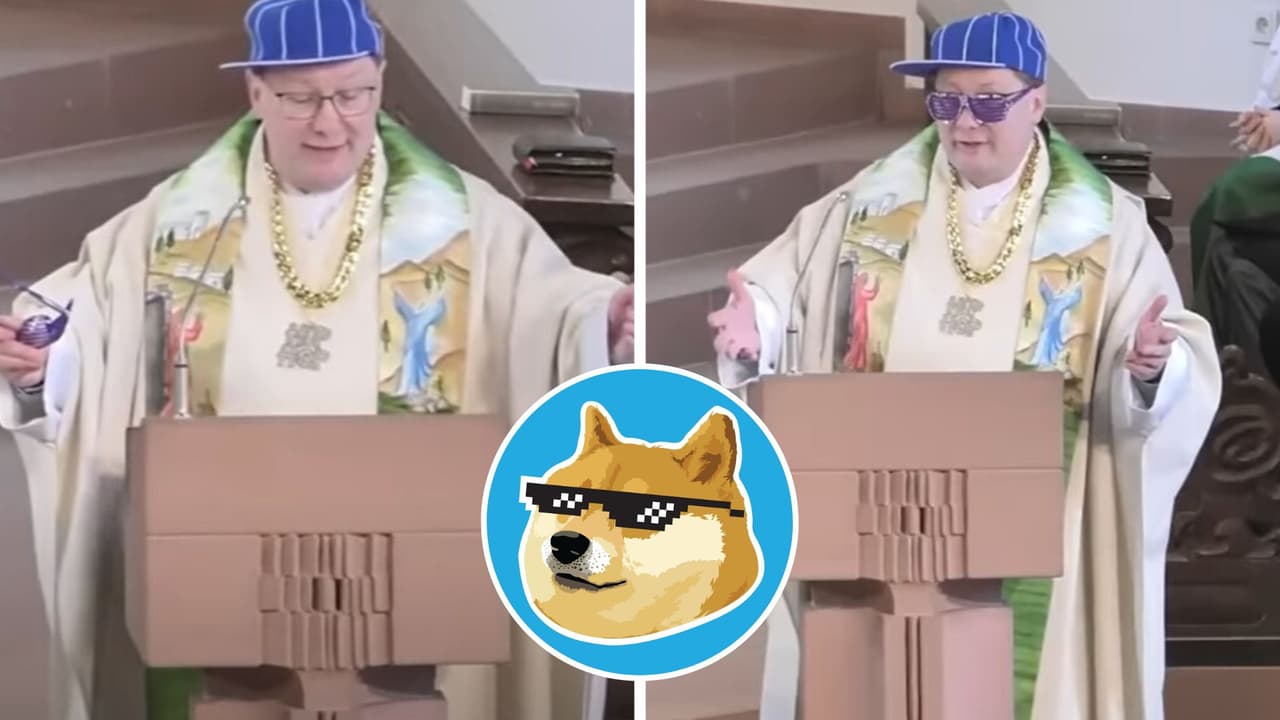 Sacerdote se hace viral por dar misa con rimas y rap: usó gorra, cadena de oro y lentes