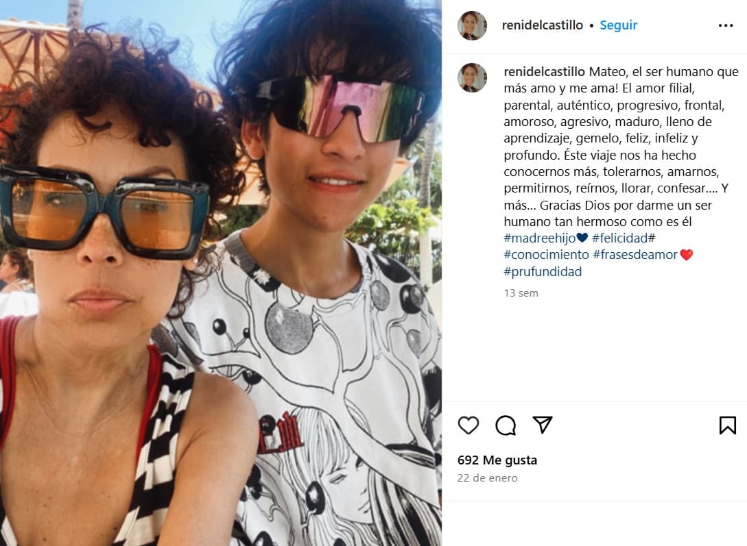 Renata del Castillo dedicó amorosas palabras a su hijo Mateo antes de morir.