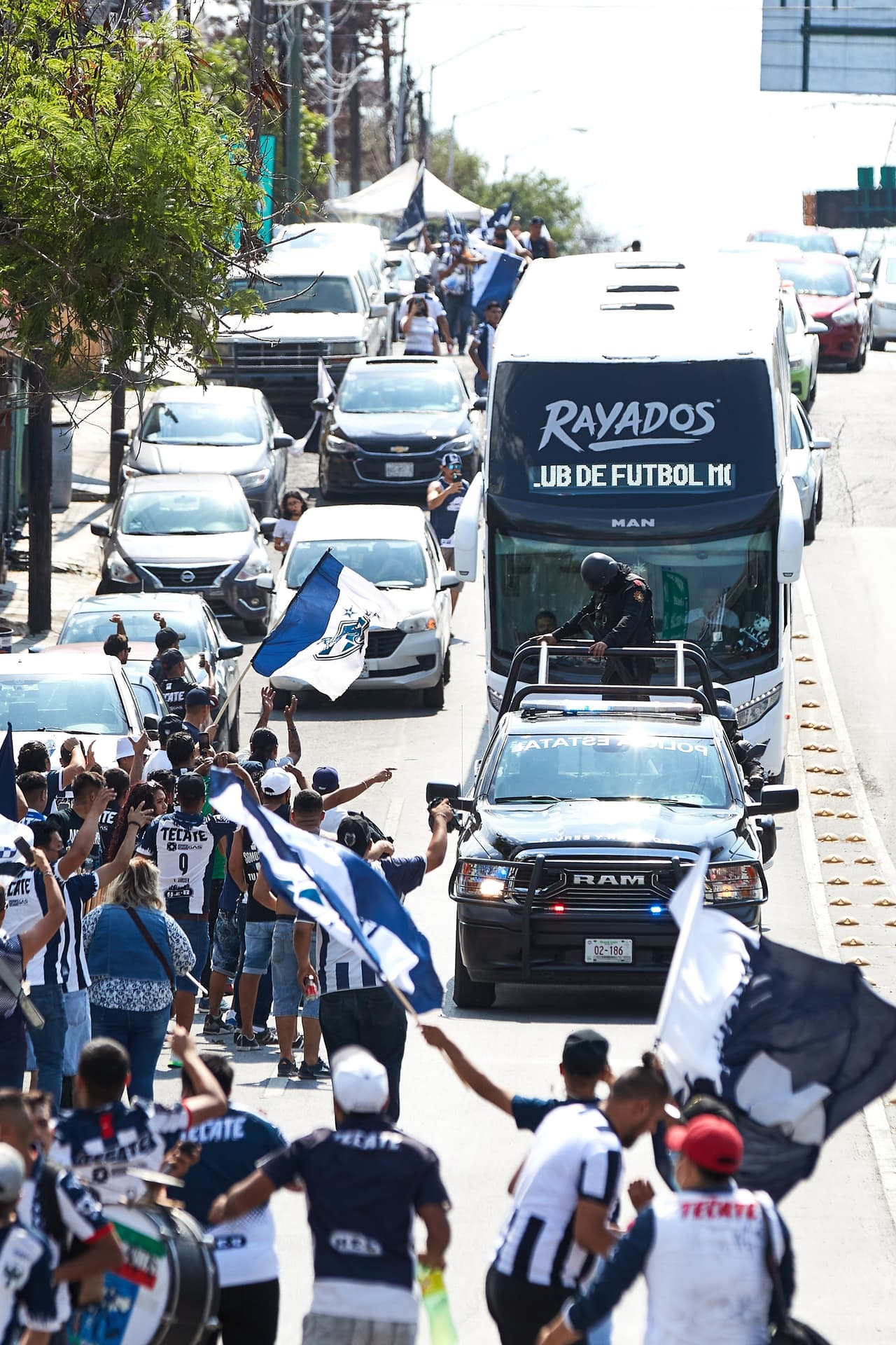 La afición de Rayados recibió de gran manera a su equipo.
