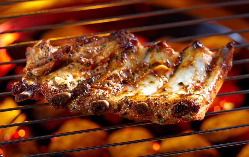 Costillas de cerdo a la barbacoa