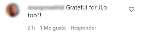 Le preguntaron si también estaba agradecido por tener a Jennifer López en su vida.