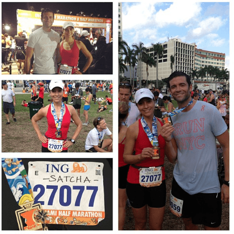 En enero de 2013, Satcha Pretto rompió su récord personal en medio maratón: "13.1 millas conquistadas por 3era vez".