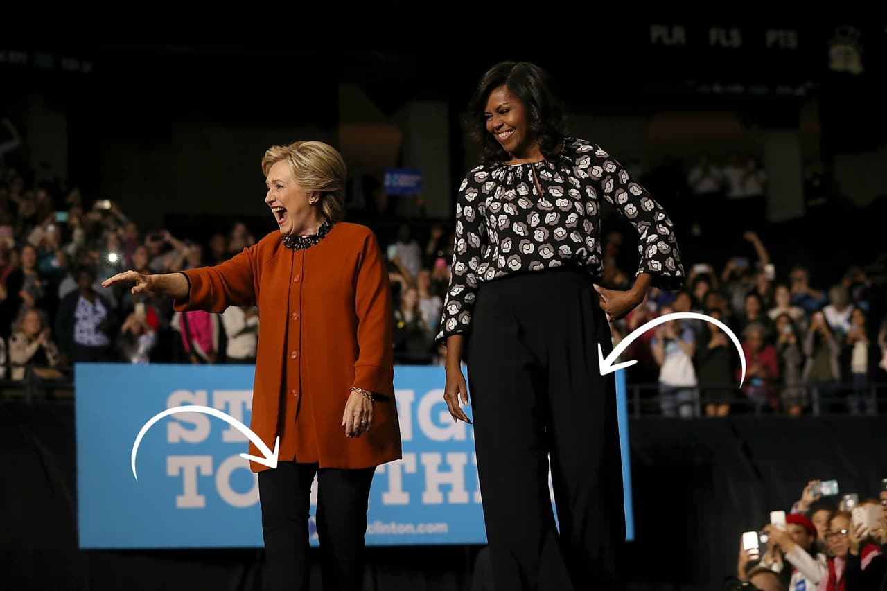 Los pantalones de Hillary Clinton y Michelle Obama que podrían cambiar la historia